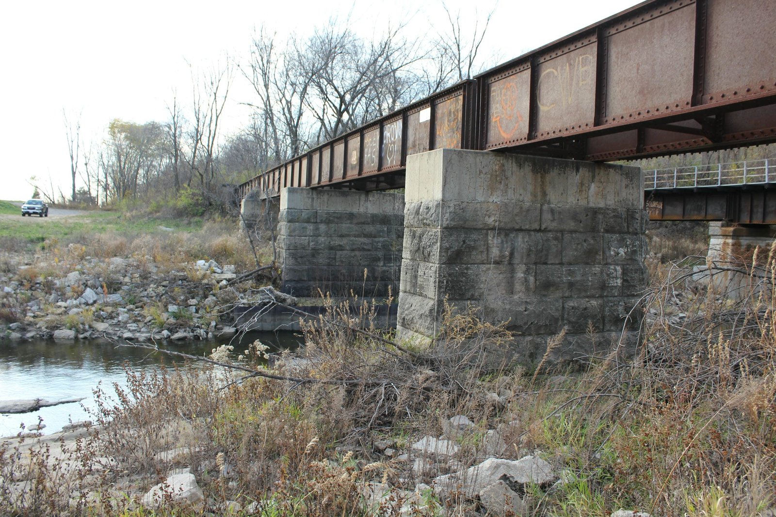 Looking west